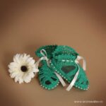 Botoșei croșetați Săndăluță - turcoaz