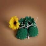 Botoșei croșetați Biscuite - turcoaz