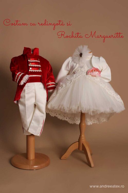 Costum Redingotă - roșu - imagine 5