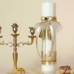 Lumânare botez A3 - auriu