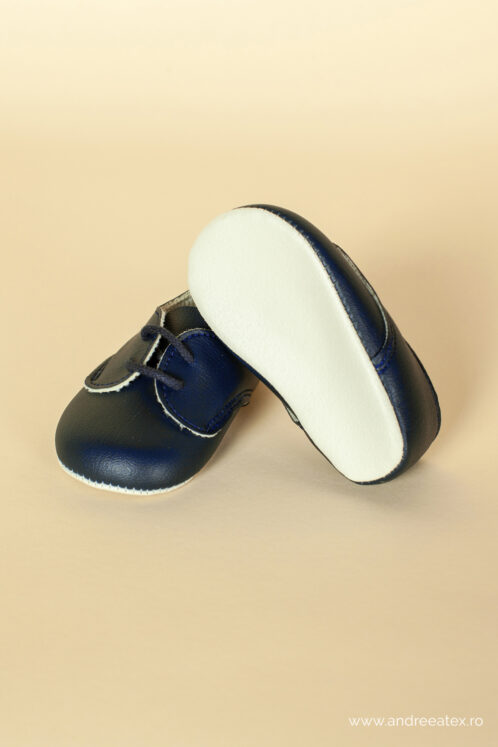 Pantofi botez B 010 - bleumarin - imagine 3