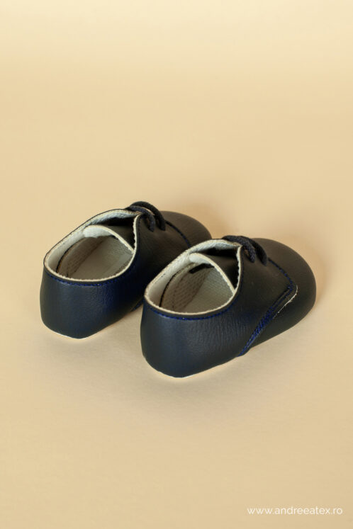 Pantofi botez B 010 - bleumarin - imagine 4