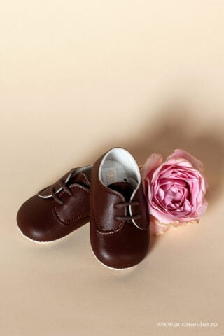 Pantofi botez baieti-B010-MRN-Maro (2)