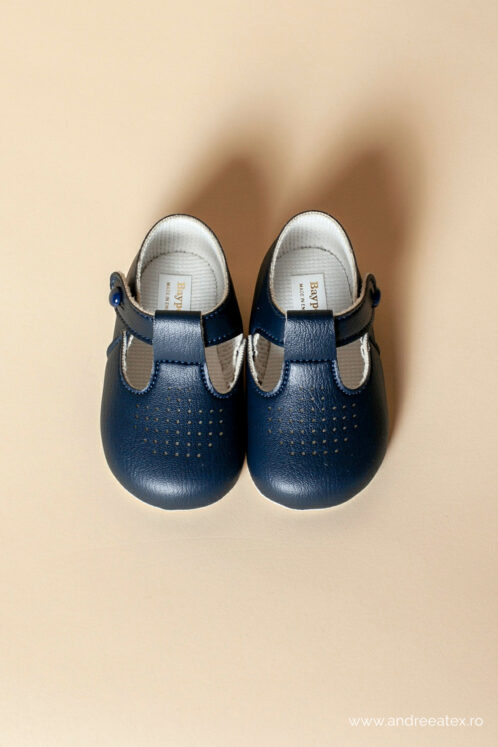Pantofi botez B 625 - bleumarin - imagine 2