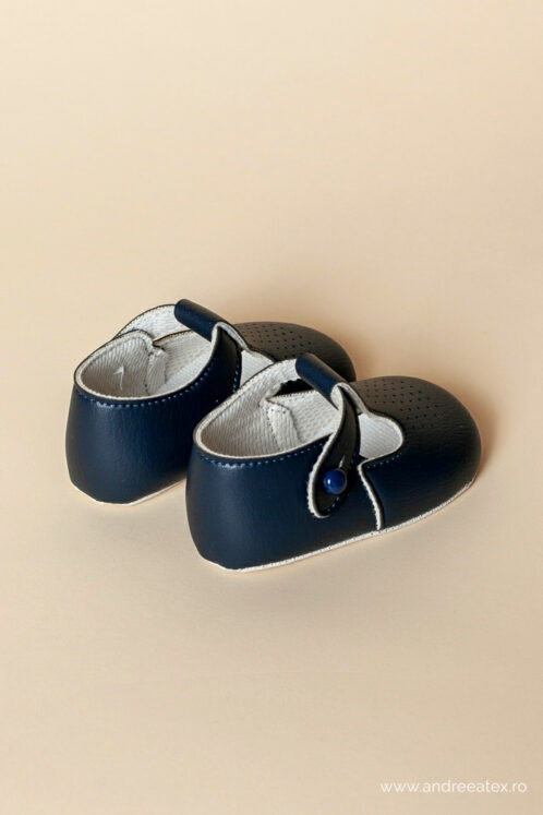 Pantofi botez B 625 - bleumarin - imagine 3