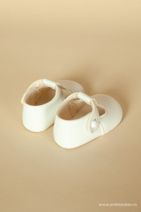 Pantofi botez B 625 - alb - imagine 3