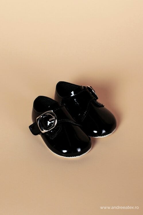 Pantofi botez B 656 - negru - imagine 5