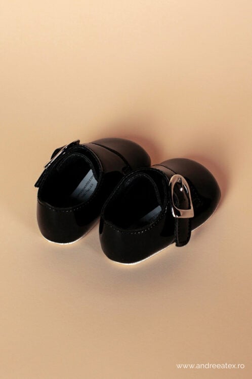 Pantofi botez B 656 - negru - imagine 4