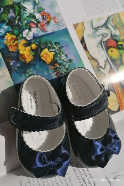 Pantofi botez B 604 - bleumarin - imagine 3