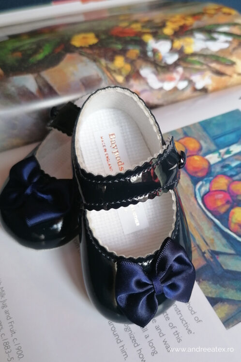 Pantofi botez B 604 - bleumarin - imagine 2