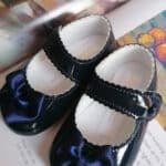 Pantofi botez B 604 - bleumarin