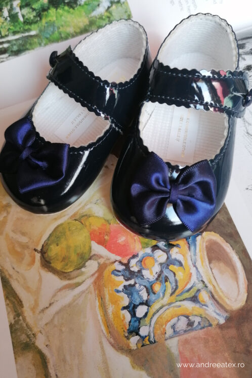 Pantofi botez B 604 - bleumarin - imagine 4