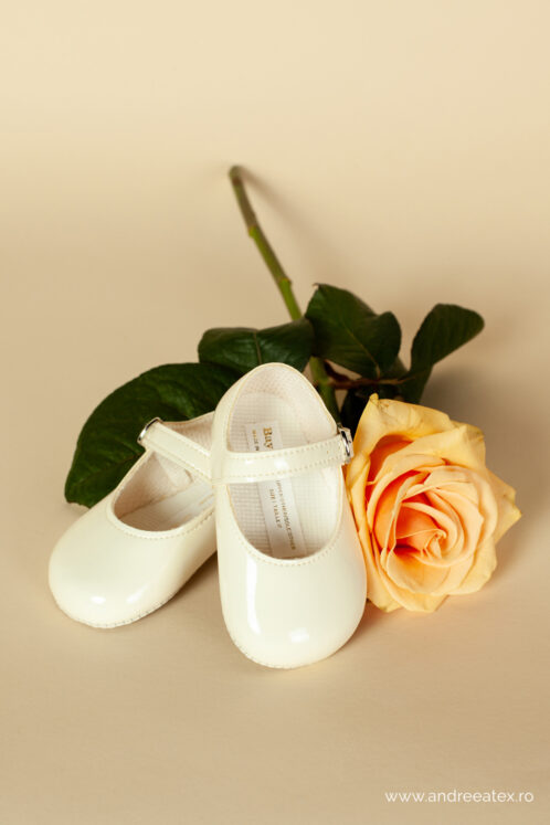 Pantofi botez B 021 - ivoire - imagine 2