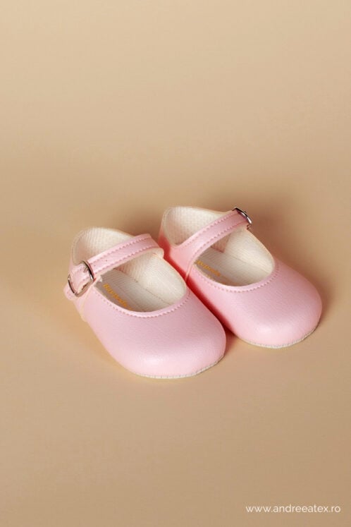 Pantofi botez B 021 - roz - imagine 3