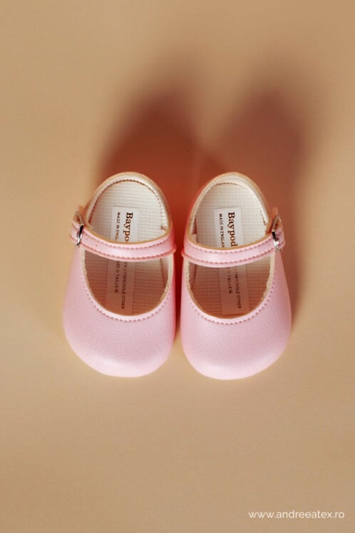 Pantofi botez B 021 - roz - imagine 2