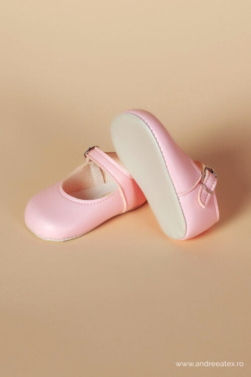 Pantofi botez B 021 - roz - imagine 4