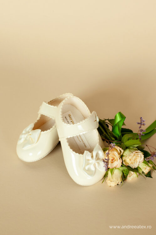 Pantofi botez B 604 - ivoire - imagine 2