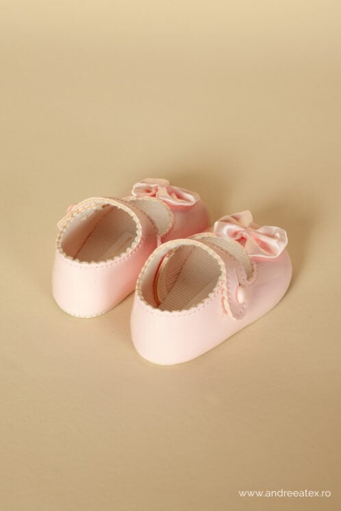 Pantofi botez B 604 - roz - imagine 5