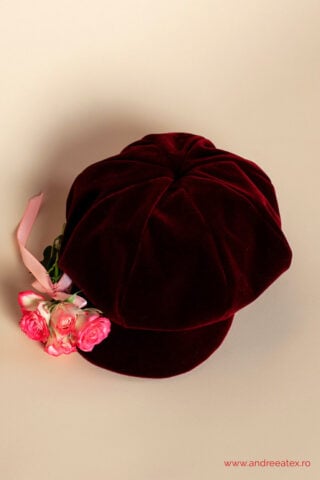 Șapcă catifea Ralph - burgundy