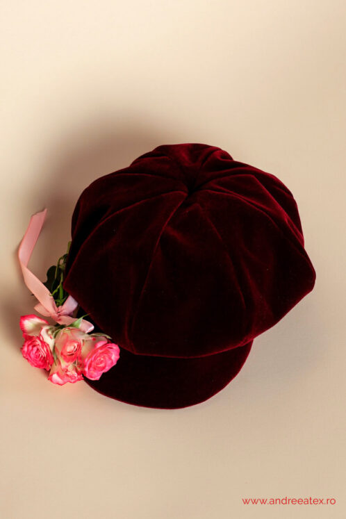 Șapcă catifea Ralph - burgundy