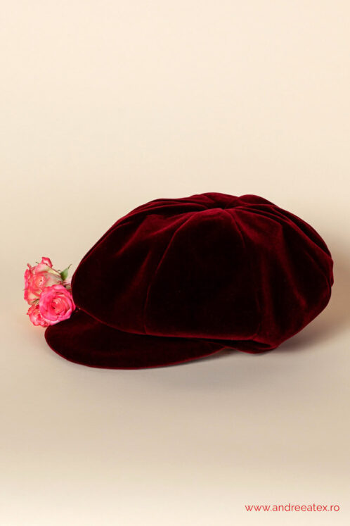 Șapcă catifea Ralph - burgundy - imagine 3