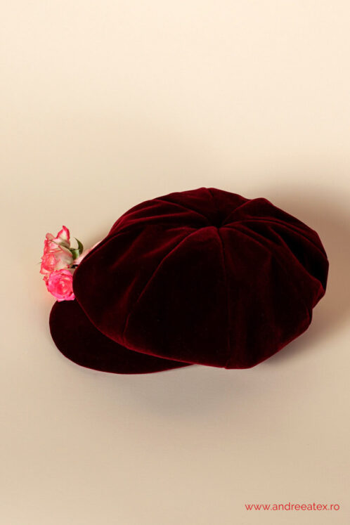 Șapcă catifea Ralph - burgundy - imagine 2