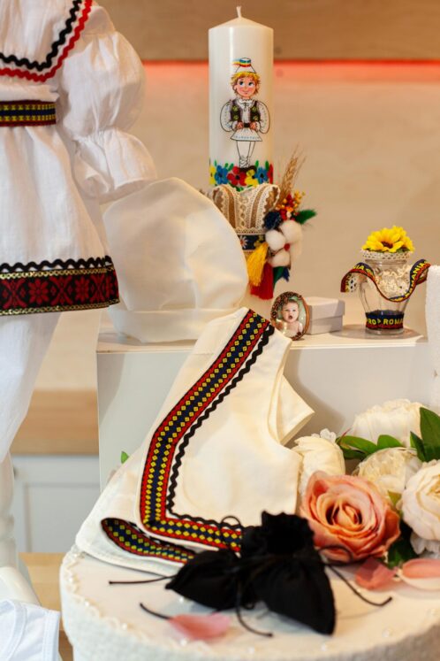 Set complet botez (trusou) - Costum tradițional băieți - vestă - imagine 2