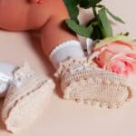 Botoșei croșetați Biscuite - bej