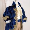 Costum De Botez Catifea Cu Redingota Fabrizio Albastru