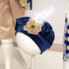 Costum De Botez Catifea Cu Redingota Fabrizio Albastru