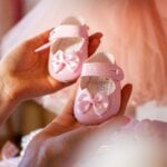 Pantofi botez B 604 - roz