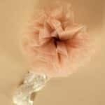 Bentiță cu pampon - roz-vintage