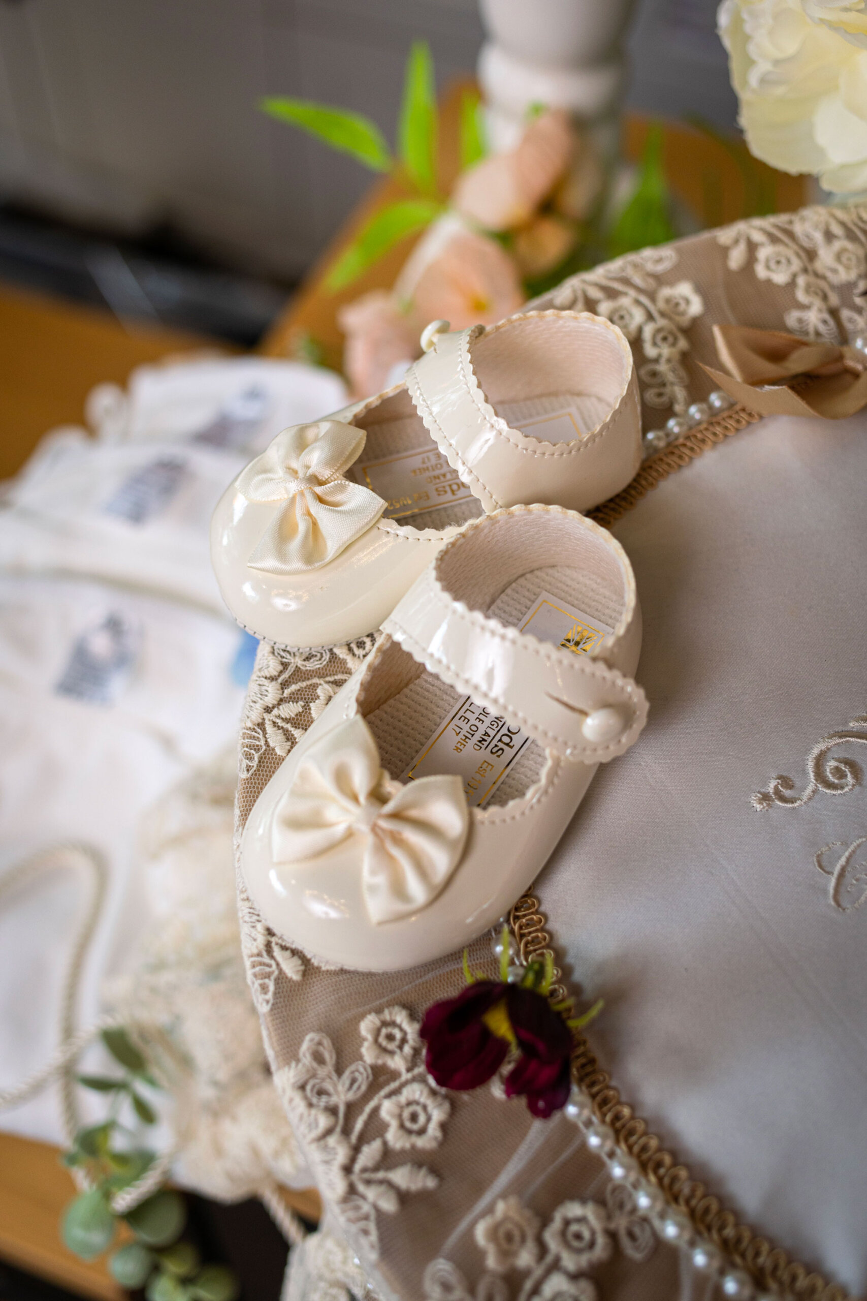 Pantofi botez B 604 - ivoire