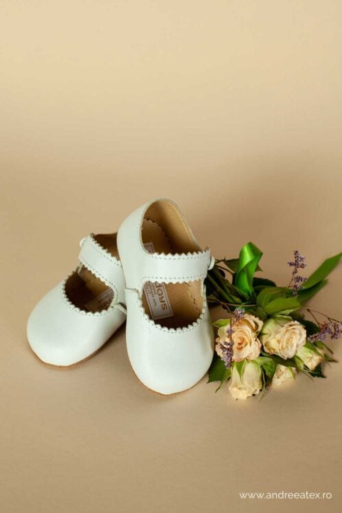 Pantofiori Emma - alb - imagine 2