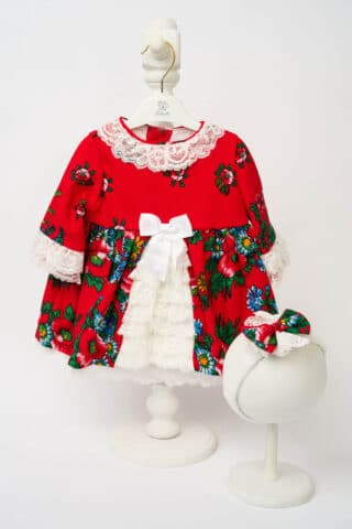 Rochiță Eva Tradiții - roșu