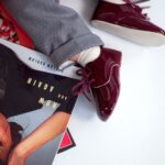 Pantofi botez B 010 - burgundy