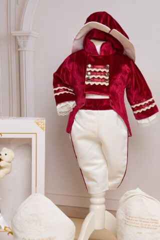 Costum Redingotă - burgundy