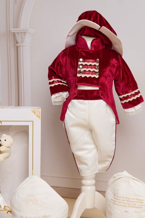 Costum Redingotă - burgundy