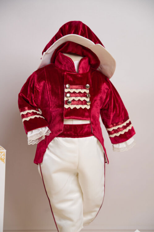 Costum Redingotă - burgundy - imagine 2