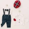 Costum De Botez Copii Costum Ivoire Pantaloni Bleumarin