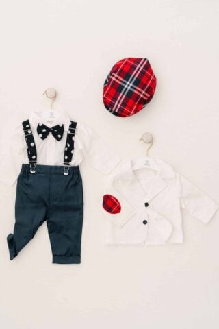 Costum De Botez Copii Costum Ivoire Pantaloni Bleumarin