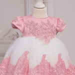 Rochiță Milla - roz-vintage (mânecă scurtă)