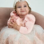 Rochiță Milla - somon (mânecă lungă)