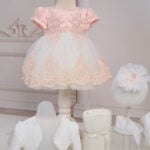 Rochiță Milla - somon (mânecă scurtă)