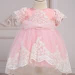 Rochiță Caroline - roz (mânecă scurtă)