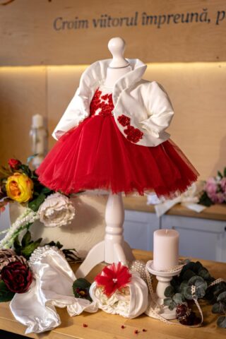 rochie-fete-botez-tull-rosu-FBAZA369 (21)