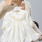 Rochiță Crăiasă Iris - ivoire (mânecă trei sferturi)