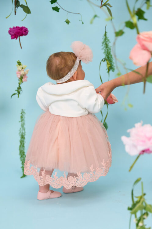 Rochiță Margueritte - rose-vintage (mânecă scurtă) - imagine 4