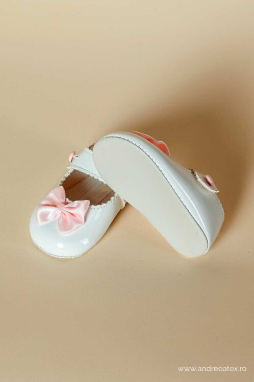 Pantofi botez B 614 - alb - imagine 5