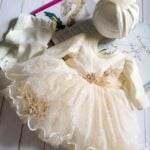 Rochiță Miss Coco - bej (mânecă lungă)